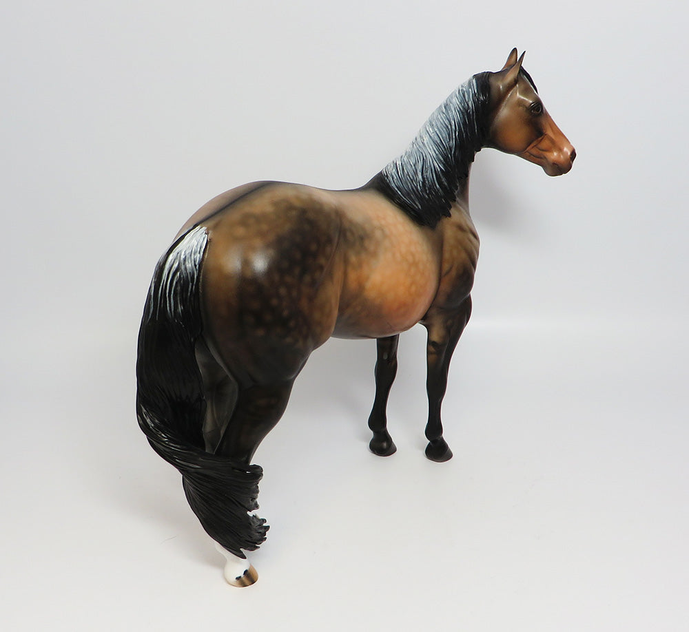 MACKINAW-OOAK FROSTED DUN BUCKSKIN ISH MODEL HORSE BY DAWN QUICK EQ 2017