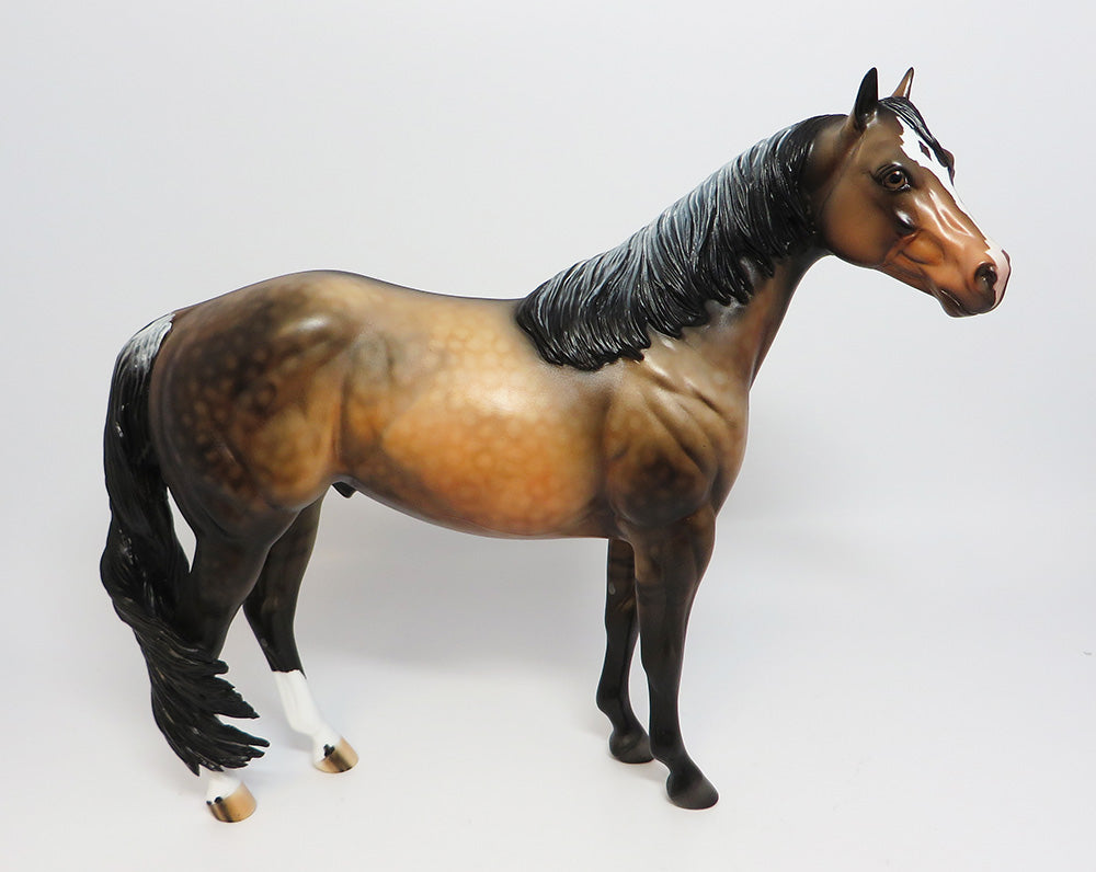 MACKINAW-OOAK FROSTED DUN BUCKSKIN ISH MODEL HORSE BY DAWN QUICK EQ 2017
