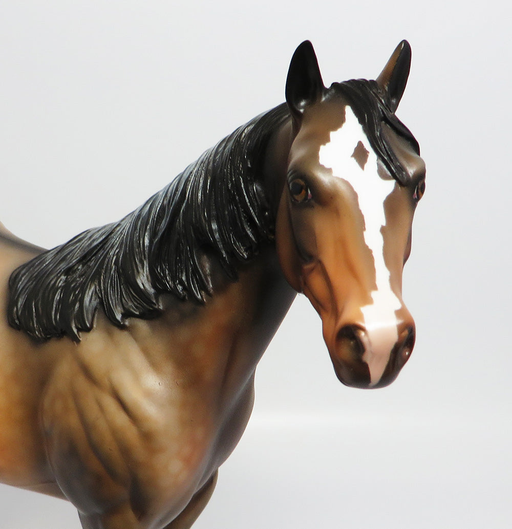 MACKINAW-OOAK FROSTED DUN BUCKSKIN ISH MODEL HORSE BY DAWN QUICK EQ 2017