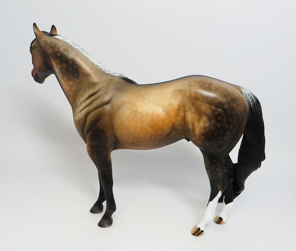MACKINAW-OOAK FROSTED DUN BUCKSKIN ISH MODEL HORSE BY DAWN QUICK EQ 2017