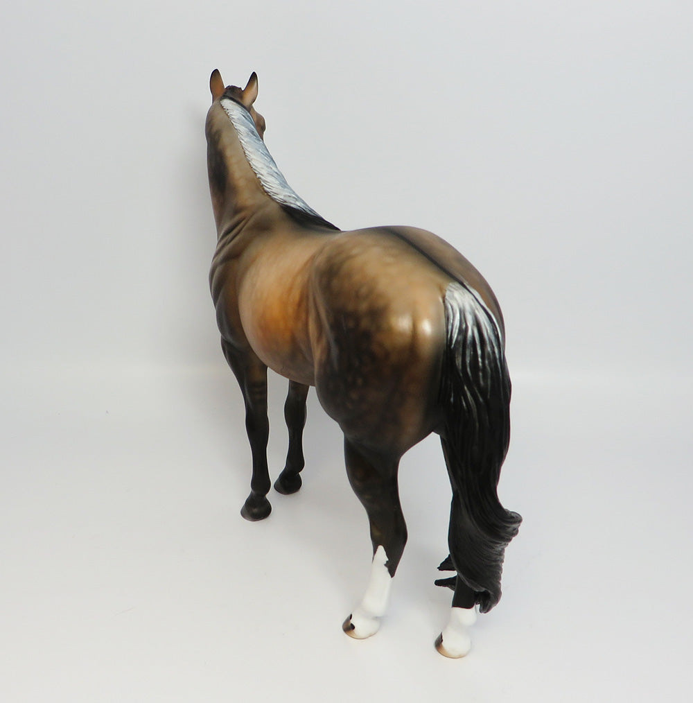 MACKINAW-OOAK FROSTED DUN BUCKSKIN ISH MODEL HORSE BY DAWN QUICK EQ 2017