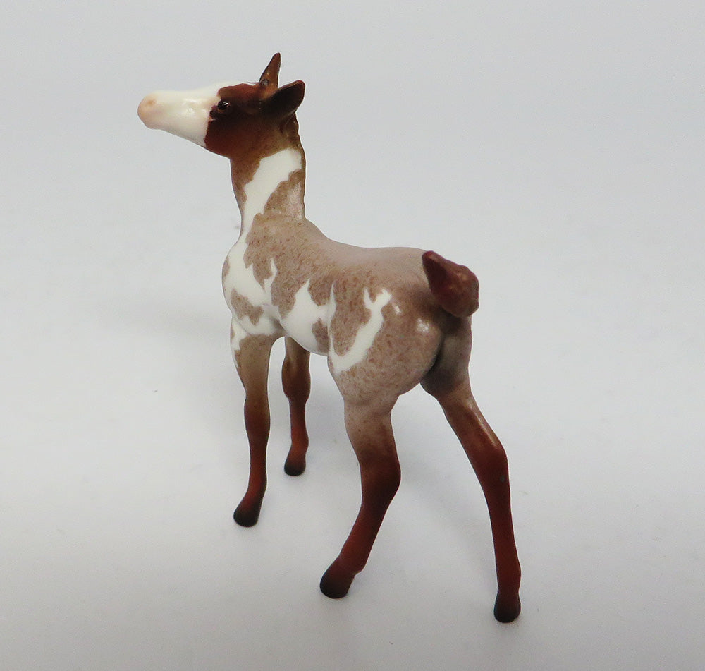 MINI ME GRAND CANYON-LE-5 TURNED HEAD CHESNUT ROAN BY JULIE KEIM MODEL HORSE