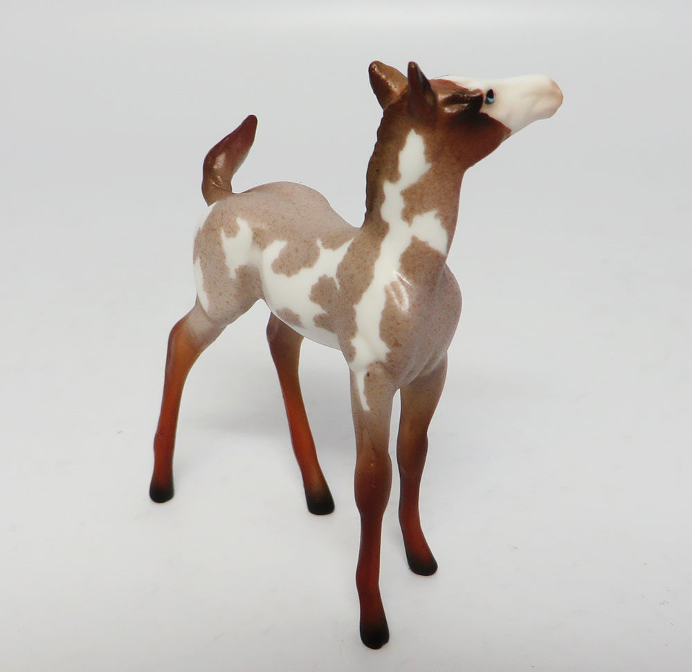 MINI ME GRAND CANYON-LE-5 TURNED HEAD CHESNUT ROAN BY JULIE KEIM MODEL HORSE
