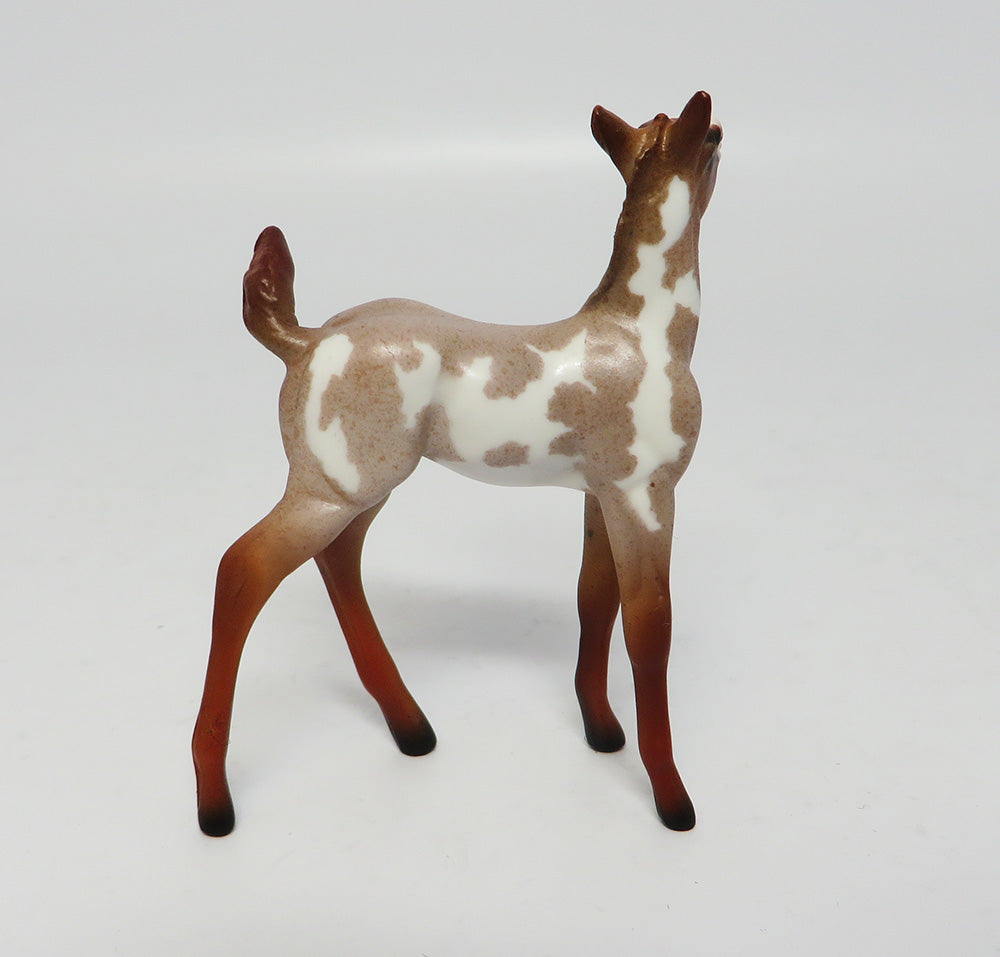MINI ME GRAND CANYON-LE-5 TURNED HEAD CHESNUT ROAN BY JULIE KEIM MODEL HORSE