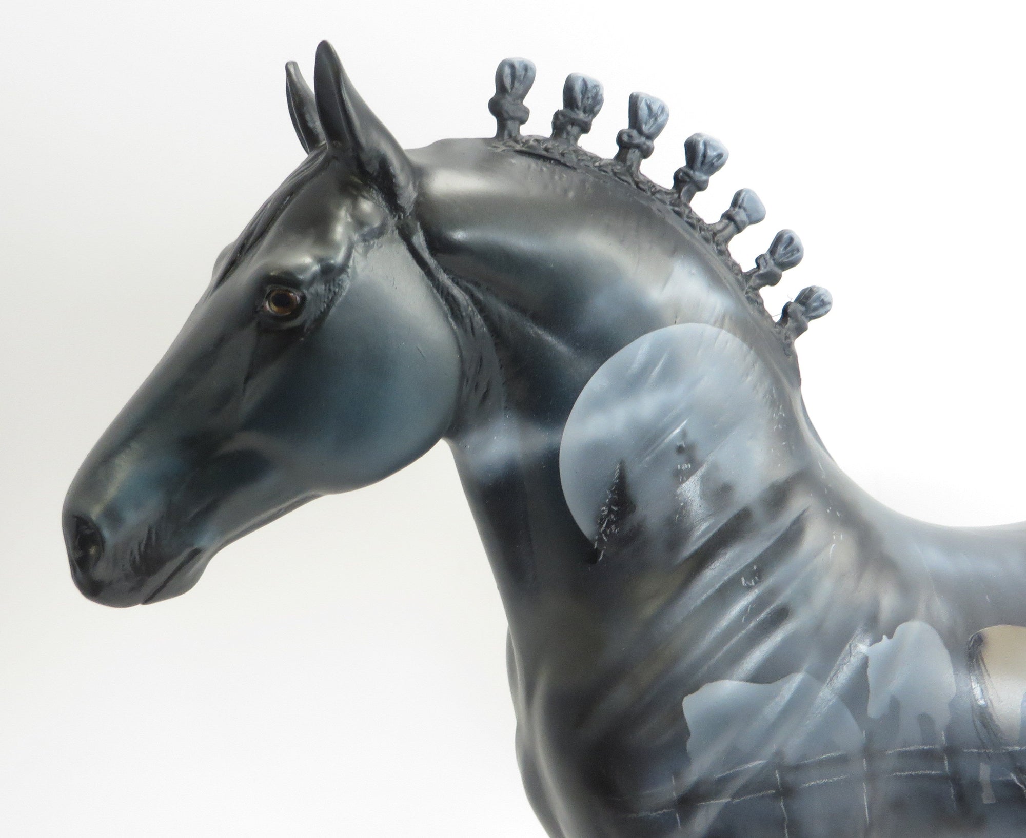 MOONLIGHT SILHOUETTE - OOAK Black Halloween Standing Drafter - 9/4