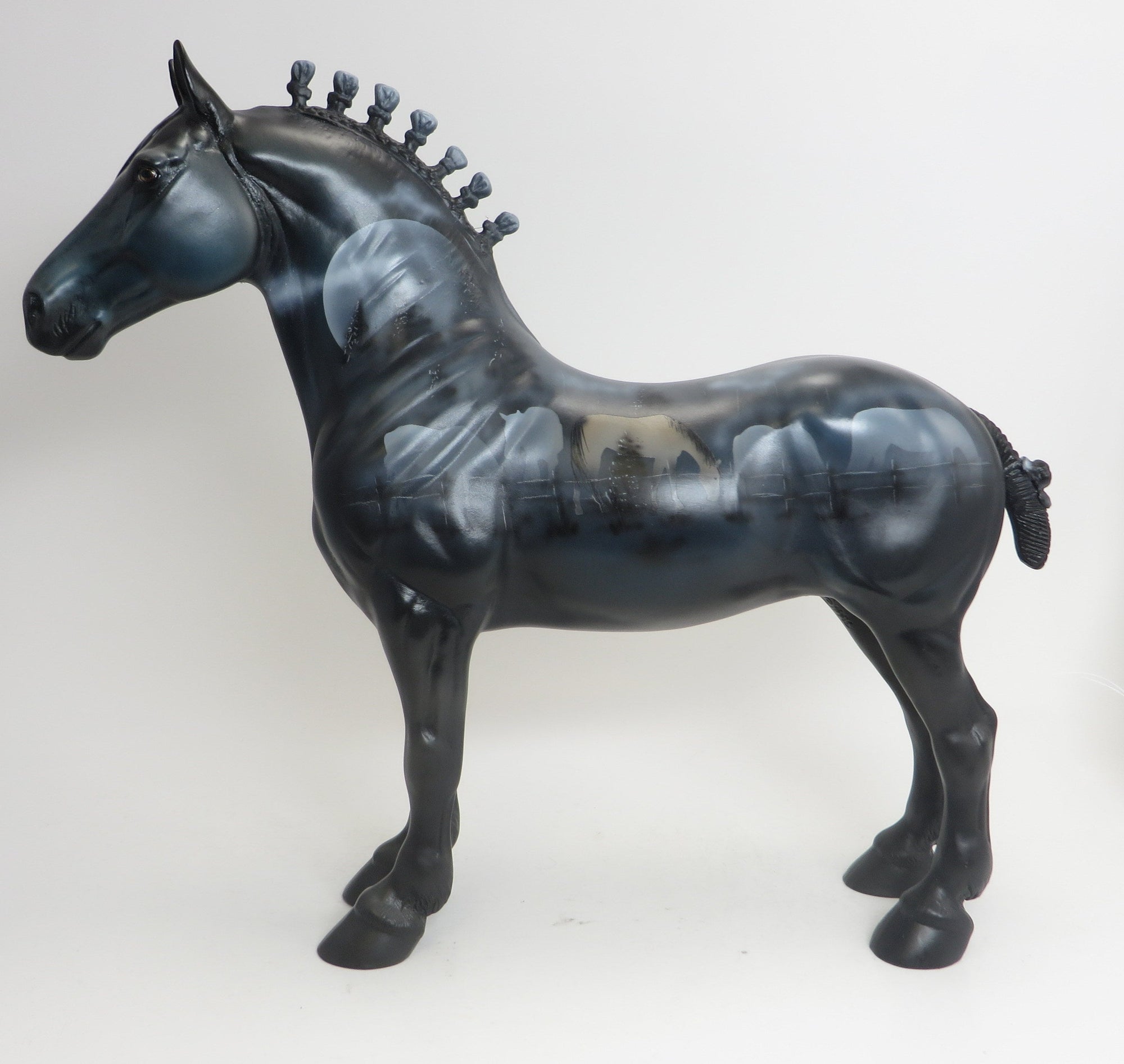 MOONLIGHT SILHOUETTE - OOAK Black Halloween Standing Drafter - 9/4