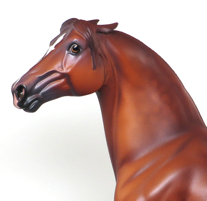 HOLIDAY TIME - OOAK Chestnut Morgan Model Horse 