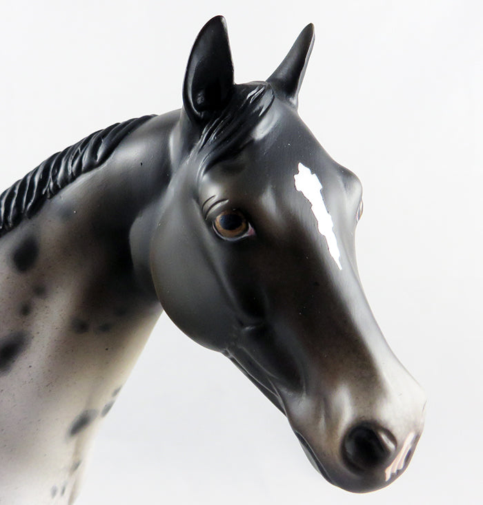 THE MEDICINE MAN-OOAK APPALOOSA WITH BROWN HEAD ISH MODEL HORSE 9/8