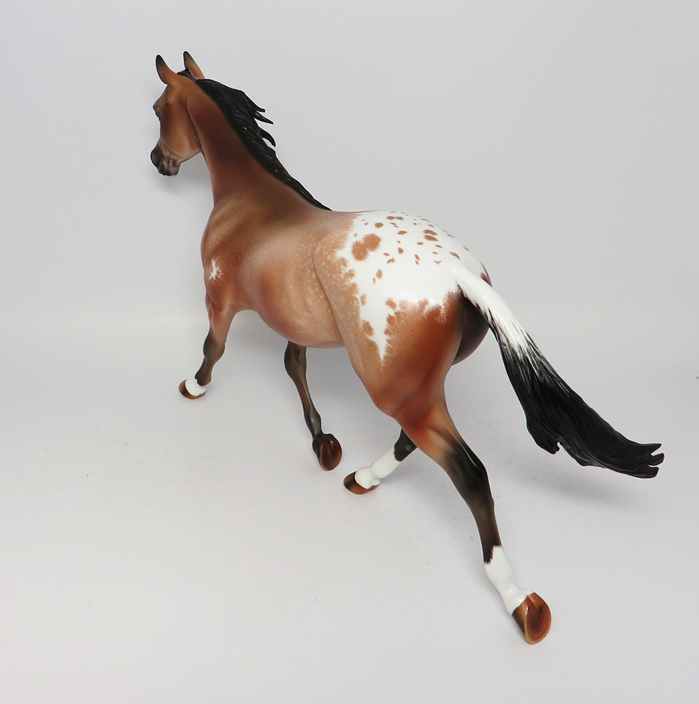MUNSEE-OOAK BAY ETCHED APPALOOSA MODEL HORSE EQ 2017