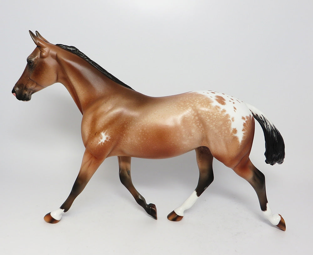 MUNSEE-OOAK BAY ETCHED APPALOOSA MODEL HORSE EQ 2017