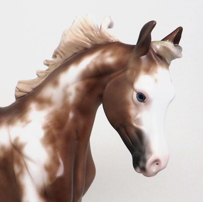 STRATUS - OOAK CHESTNUT SABINO YEARLING MODEL HORSE - 1/22