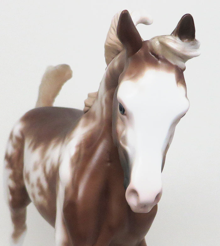 STRATUS - OOAK CHESTNUT SABINO YEARLING MODEL HORSE - 1/22