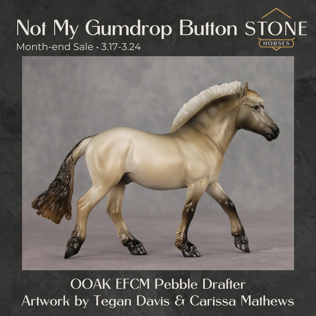 Not my Gumdrop Button OOAK EFCM Pebble Drafter by Tegan Davis SS0326