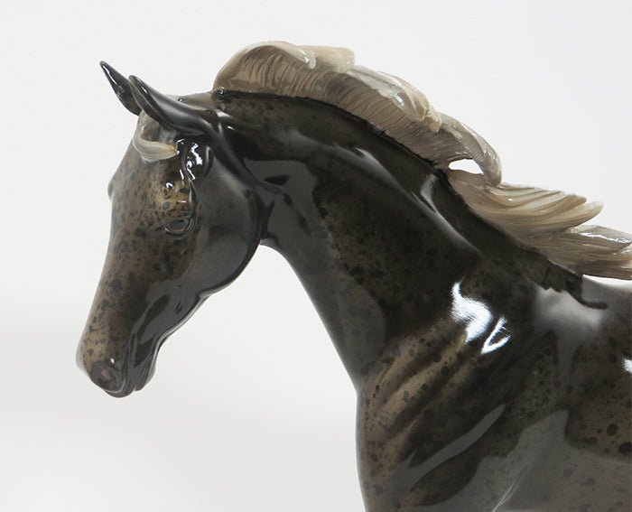 MUD LOVE- OOAK Seal Bay Roan W/ Flaxen Mane &amp; Tail  Pony 7/31