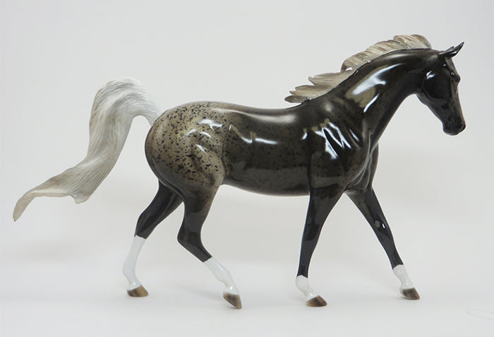 MUD LOVE- OOAK Seal Bay Roan W/ Flaxen Mane &amp; Tail  Pony 7/31