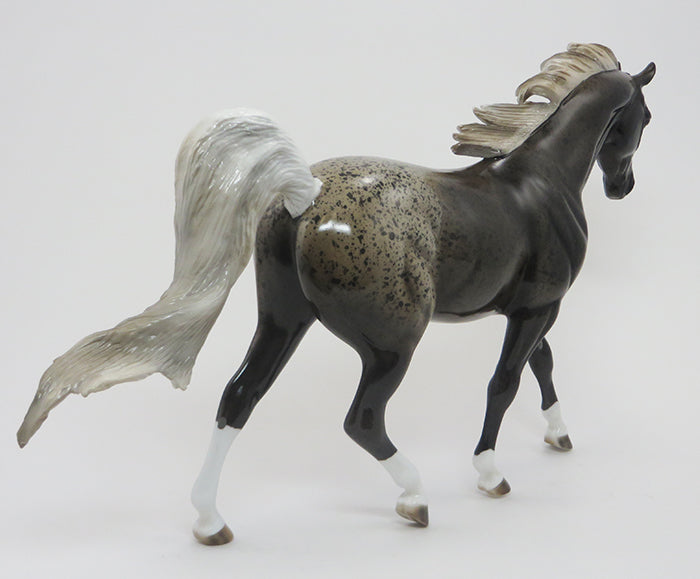 MUD LOVE- OOAK Seal Bay Roan W/ Flaxen Mane &amp; Tail  Pony 7/31
