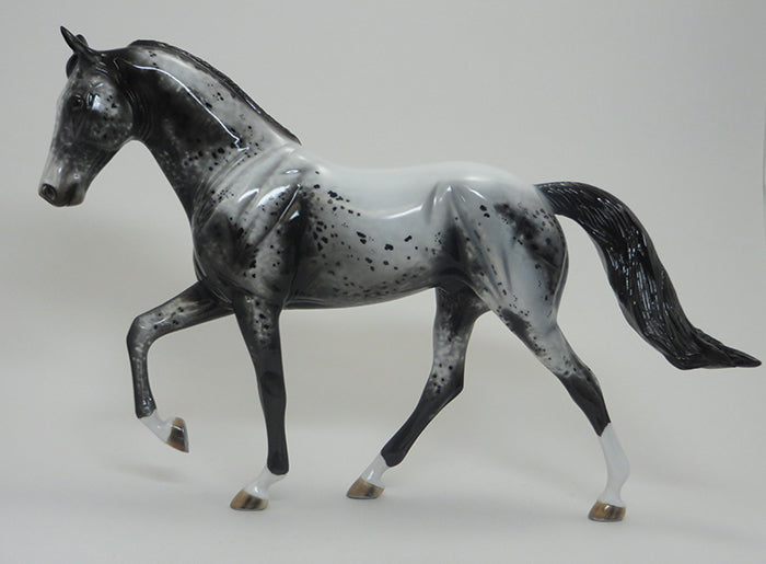 AQUENE - OOAK Dark Grey Roan Tennessee Walker Model Horse - 8/21