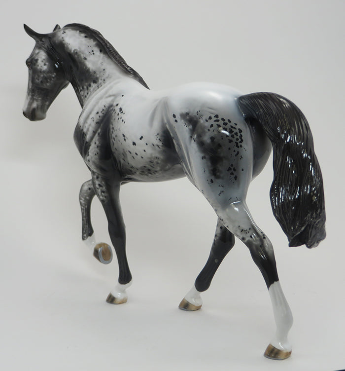 AQUENE - OOAK Dark Grey Roan Tennessee Walker Model Horse - 8/21