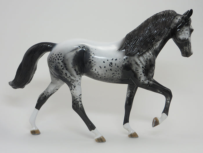 AQUENE - OOAK Dark Grey Roan Tennessee Walker Model Horse - 8/21