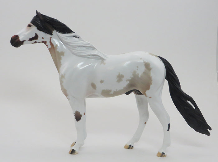 CRESTED BUTTE - OOAK BAY ROAN MUSTANG MODEL HORSE - 9/18