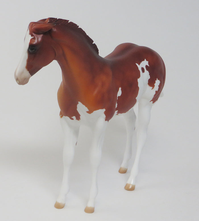 WITCHY - OOAK SORREL CHESTNUT PAINT MODEL HORSE - 9/18