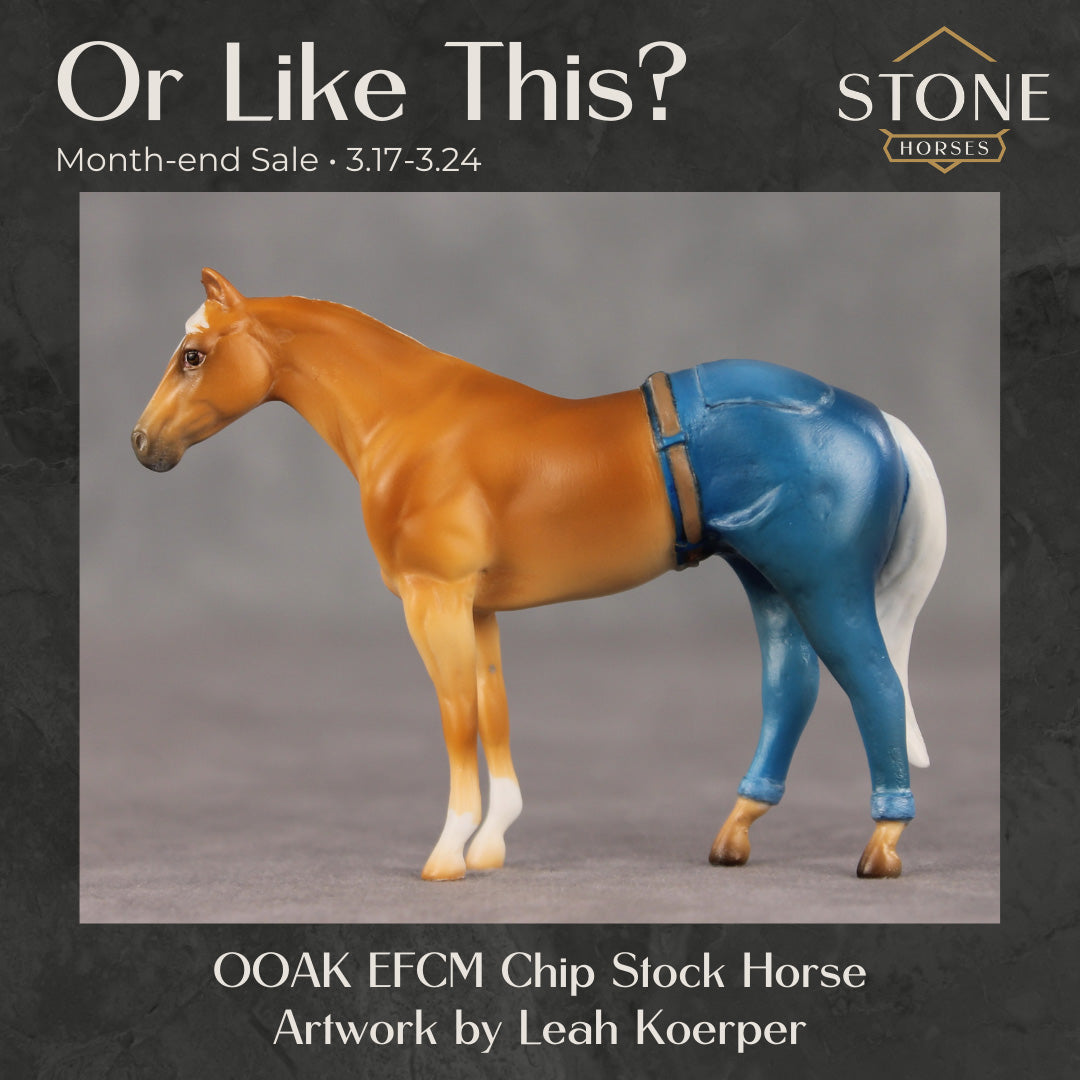 Or Like This? OOAK EFCM Chip Stock Horse by Leah Koerper SS0326