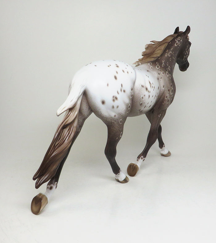 dark chestnut appaloosa model horse palouse