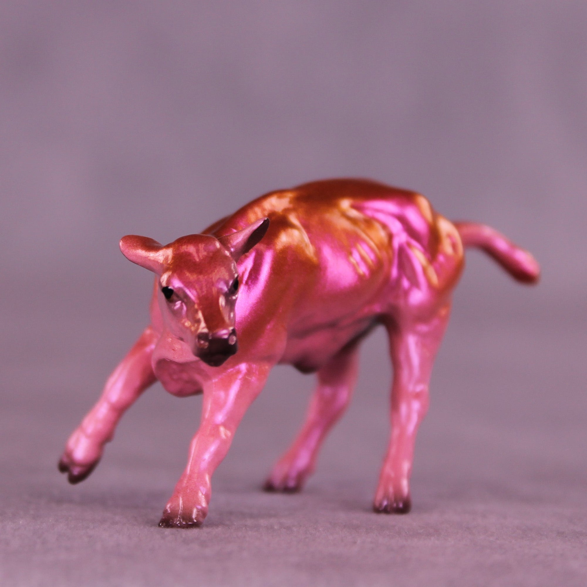 Peace OOAK Chip Cow by Erin Corbett VV26