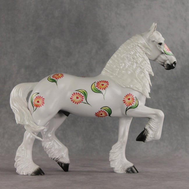 Pleasant Petals OOAK FCM Trotting Drafter by Dawn Quick VV26