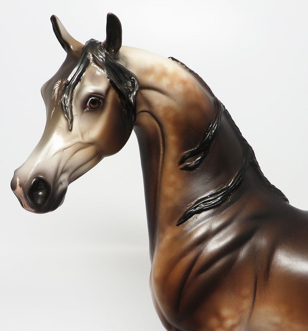 POMPEY&#39;S PILLAR~OOAK DAPPLE BAY ARABIAN MODEL HORSE EQ 2017