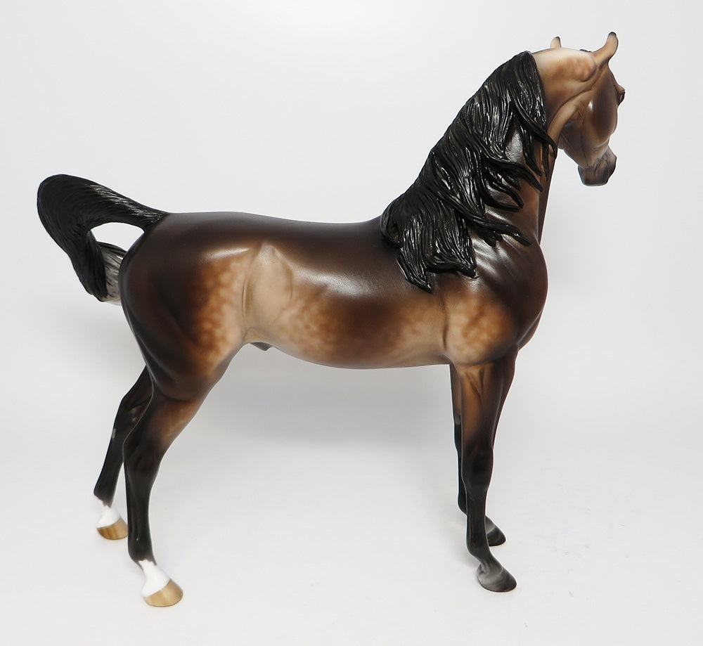 POMPEY&#39;S PILLAR~OOAK DAPPLE BAY ARABIAN MODEL HORSE EQ 2017