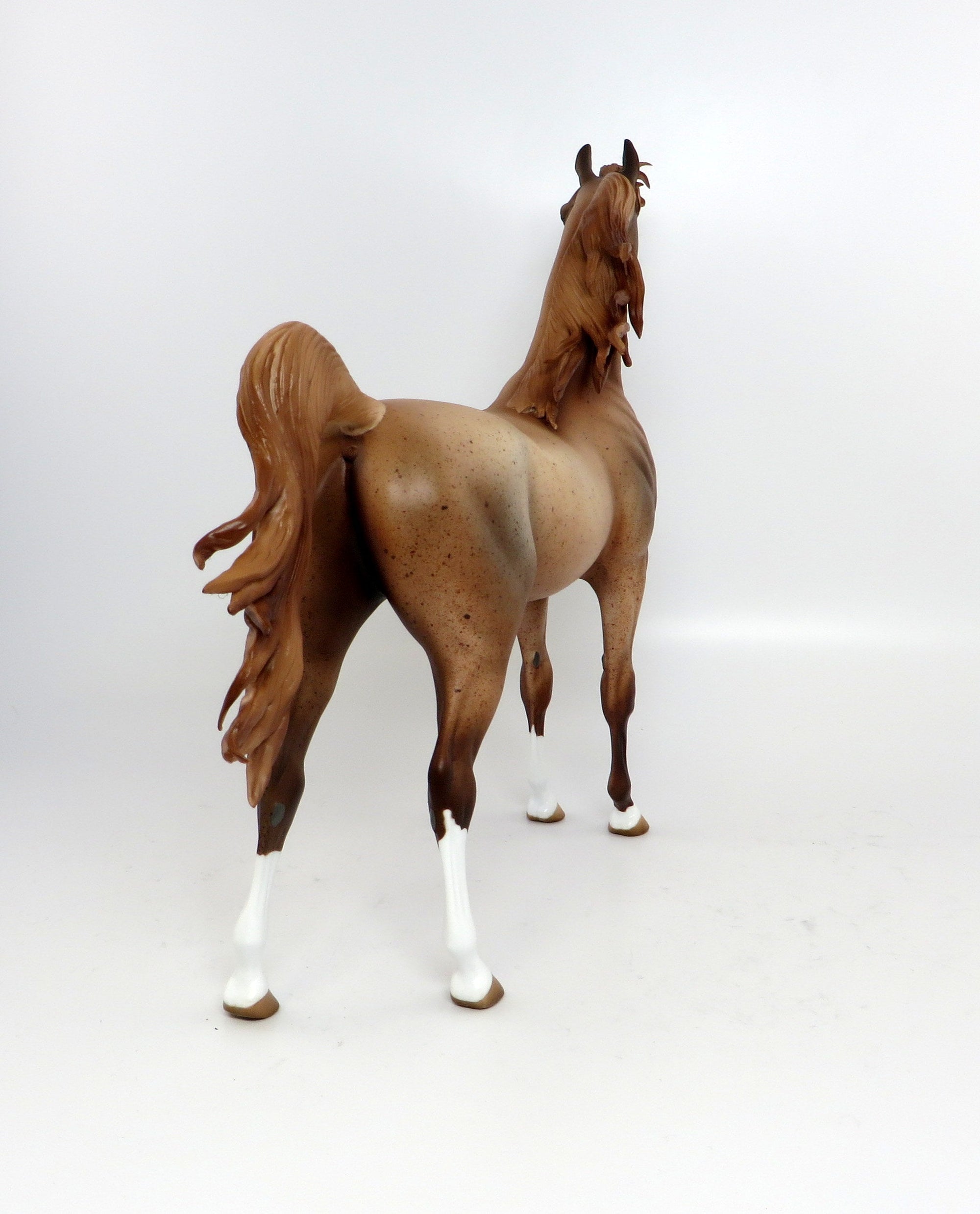 PS. PREMO-OOAK STRAWBERRY ROAN ARABIAN MODEL HORSE 2/20