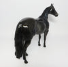 PURE MICHIGAN-OOAK DAPPLE BLACK DECORATOR ISH MODEL HORSE EQ 2017
