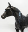 PURE MICHIGAN-OOAK DAPPLE BLACK DECORATOR ISH MODEL HORSE EQ 2017
