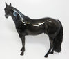 PURE MICHIGAN-OOAK DAPPLE BLACK DECORATOR ISH MODEL HORSE EQ 2017