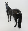 PURE MICHIGAN-OOAK DAPPLE BLACK DECORATOR ISH MODEL HORSE EQ 2017