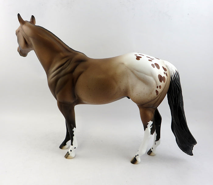 QUARTER BACK-OOAK BAY BLANKET APPALOOSA ISH MODEL HORSE 2/7