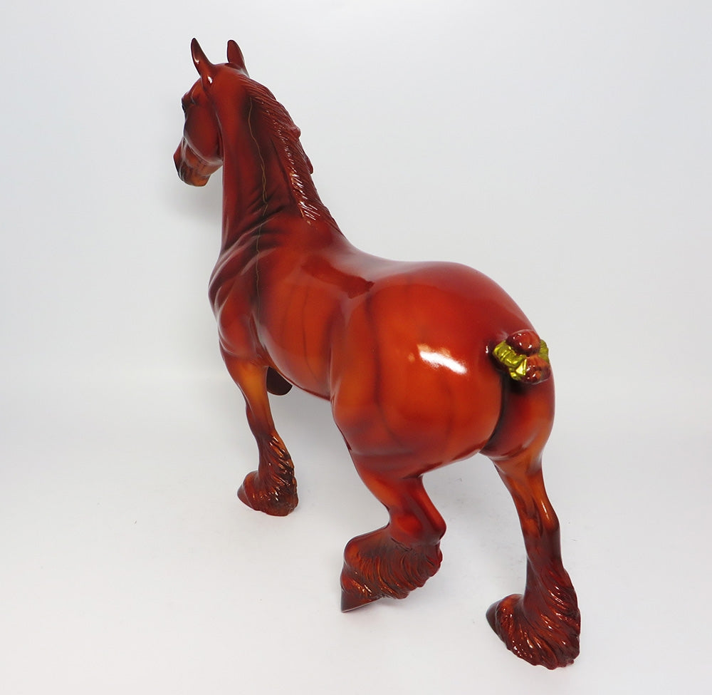 RED JASPER-LE-30 -PRECIOUS STONE TROTTING DRAFTER MODEL HORSE EQ 2017