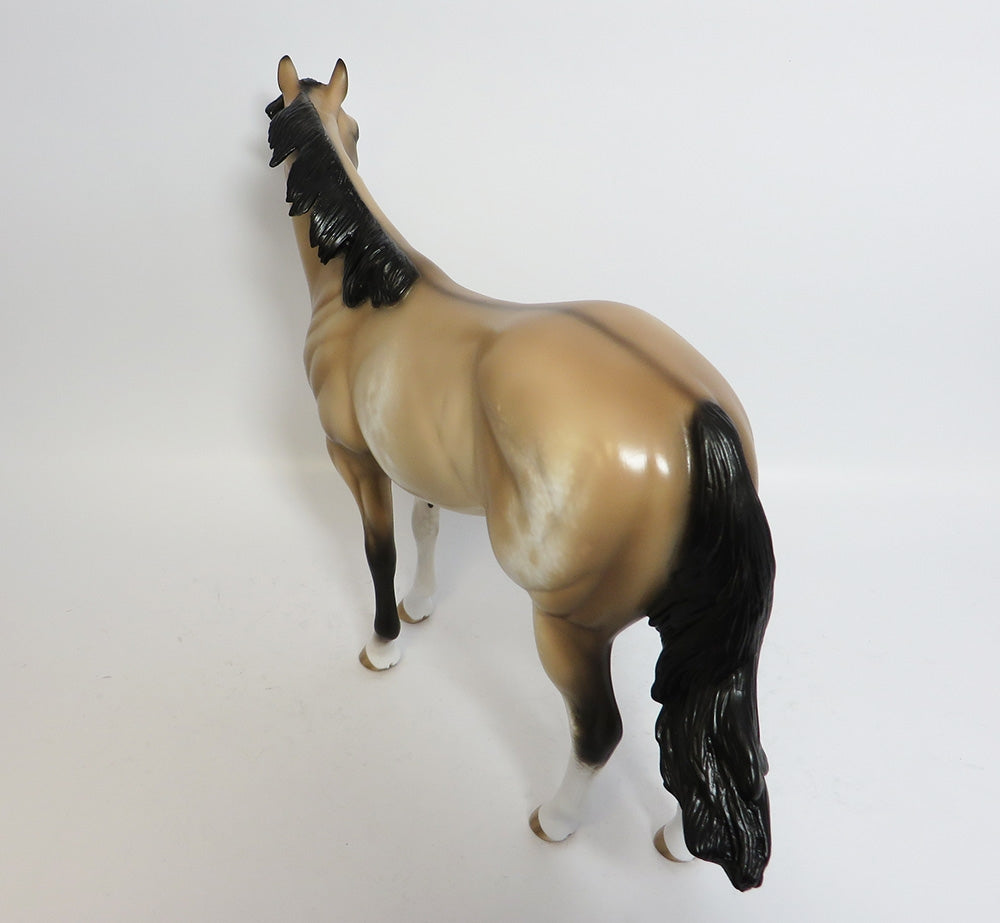 ROCKEM SOCKEM-OOAK CUSTOM BUCKSKIN SABINO ISH BY SHERYL LEISURE WHS 2017