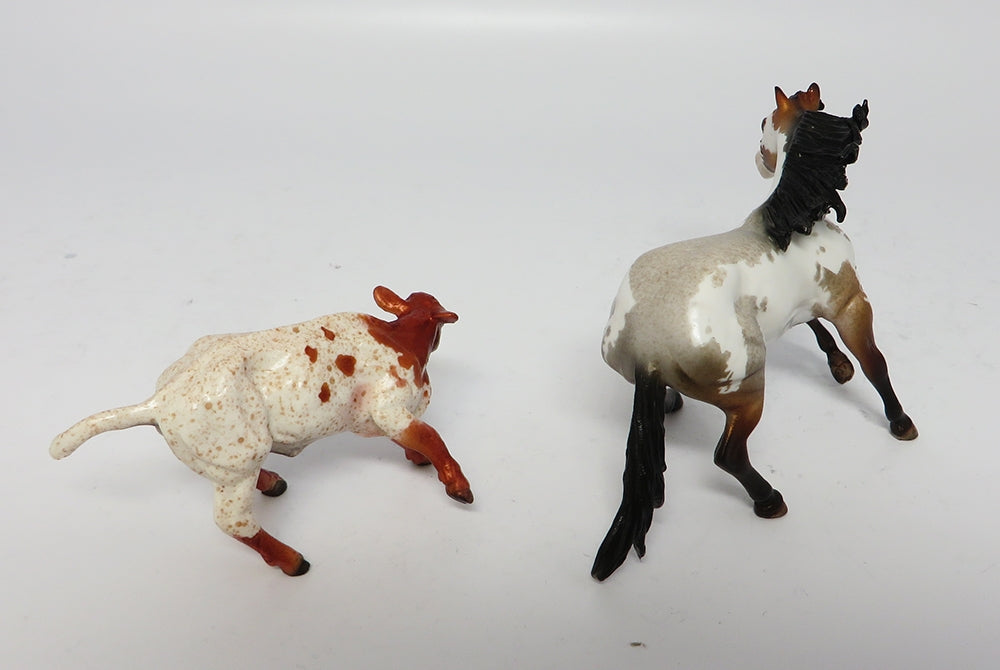 ROCKY MT.-OOAK CUTER AND CALF WITH CUSTOM MANE AND TAIL EQ 2017