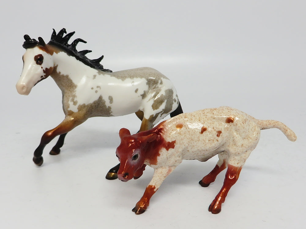 ROCKY MT.-OOAK CUTER AND CALF WITH CUSTOM MANE AND TAIL EQ 2017