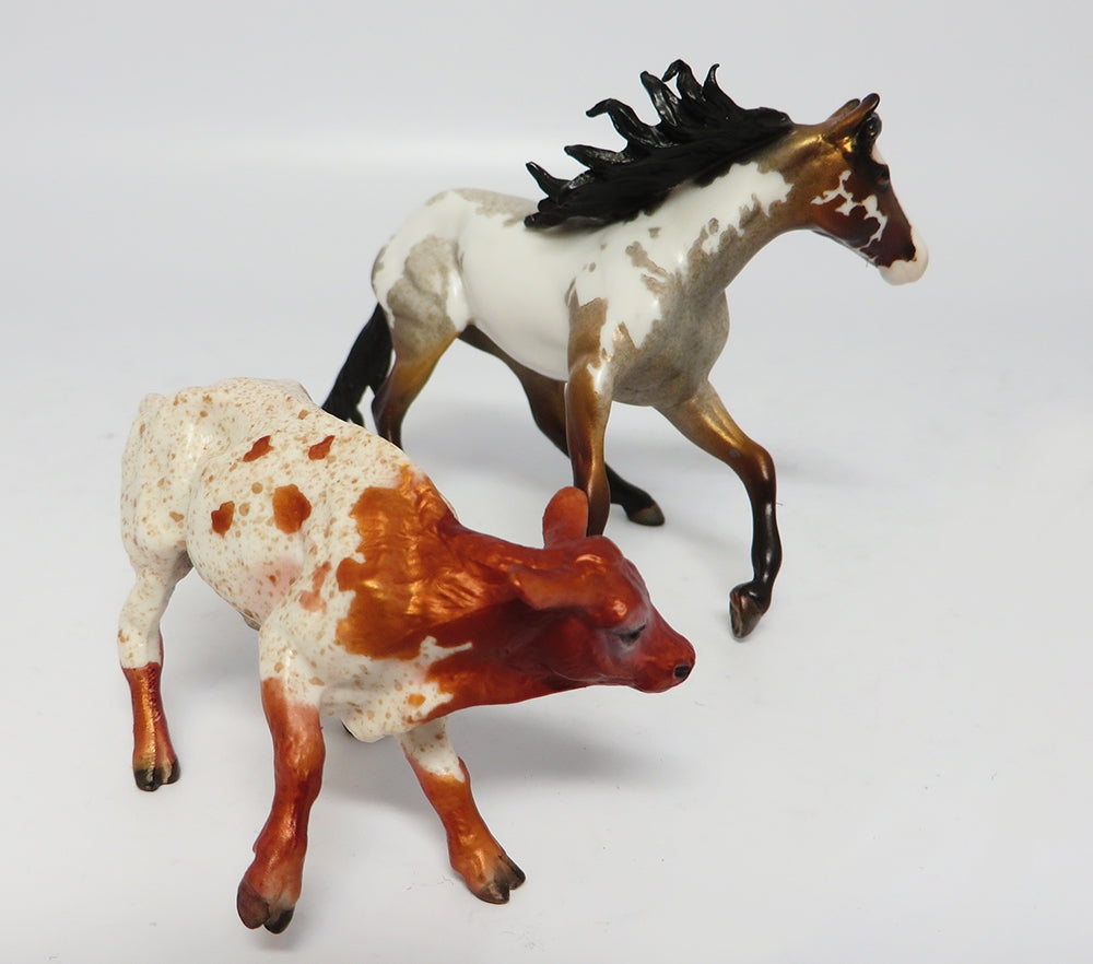 ROCKY MT.-OOAK CUTER AND CALF WITH CUSTOM MANE AND TAIL EQ 2017