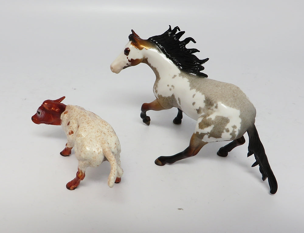 ROCKY MT.-OOAK CUTER AND CALF WITH CUSTOM MANE AND TAIL EQ 2017