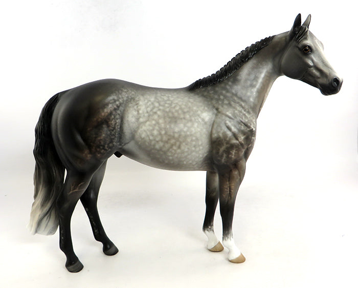 ROMO-OOAK STAR DAPPLE BANDED MANE ISH MODEL HORSE BY SHERYL LEISURE  2/5/17