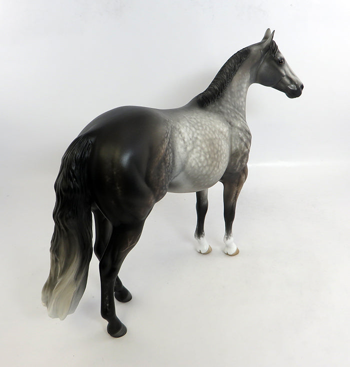 ROMO-OOAK STAR DAPPLE BANDED MANE ISH MODEL HORSE BY SHERYL LEISURE  2/5/17