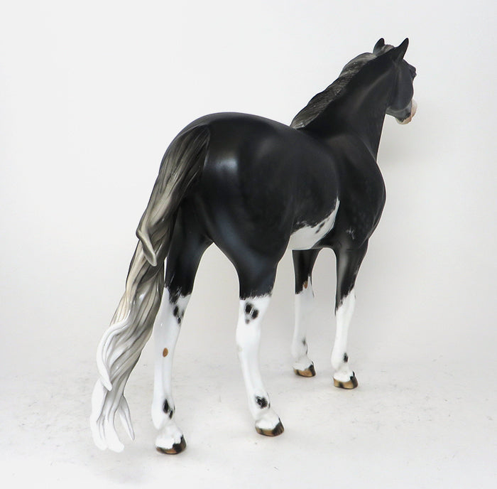 BANDITO - BLACK ETCHED OVERO SPANISH MUSTANG MODEL HORSE by Julie Keim - LE5 - 10/30