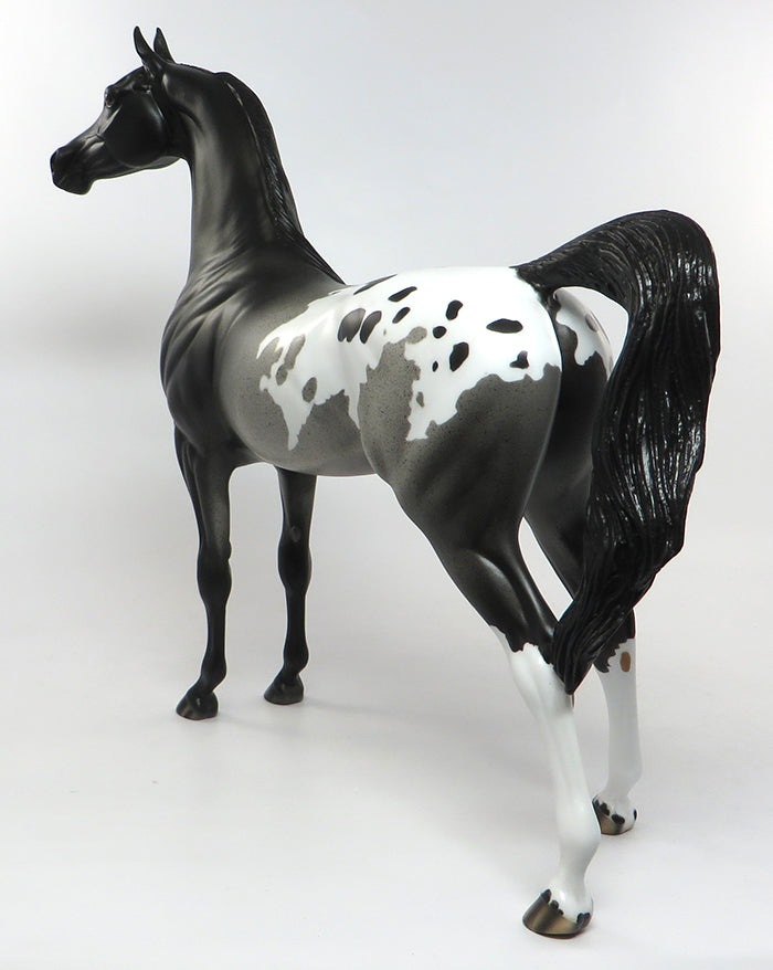SALINGER-OOAK BLUE ROAN APPALOOSA ARABIAN MODEL HORSE 8/4