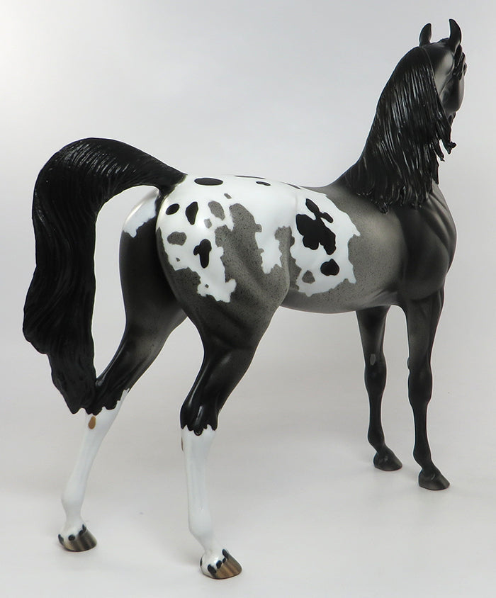 SALINGER-OOAK BLUE ROAN APPALOOSA ARABIAN MODEL HORSE 8/4