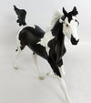 SCORE-OOAK BLACK PAINT YEARLING MODEL HORSE 2/5