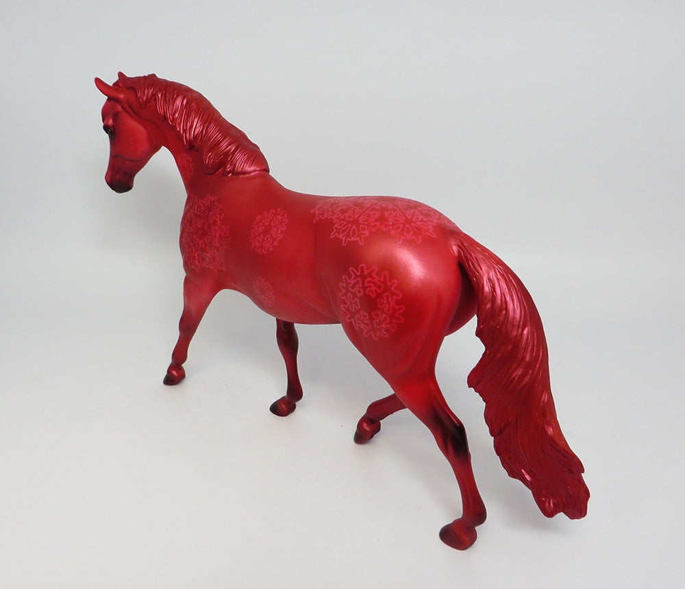 SEMIRA~OOAK RED SNOWFLAKE DECORATOR PONY BY DAWN QUICK WHS 17